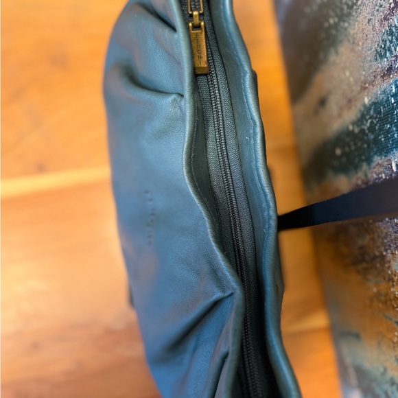 FERCHI Spain Vintage Soft Leather Pleated Hobo Bag: Forest Green (EUC) - Picture 8 of 14
